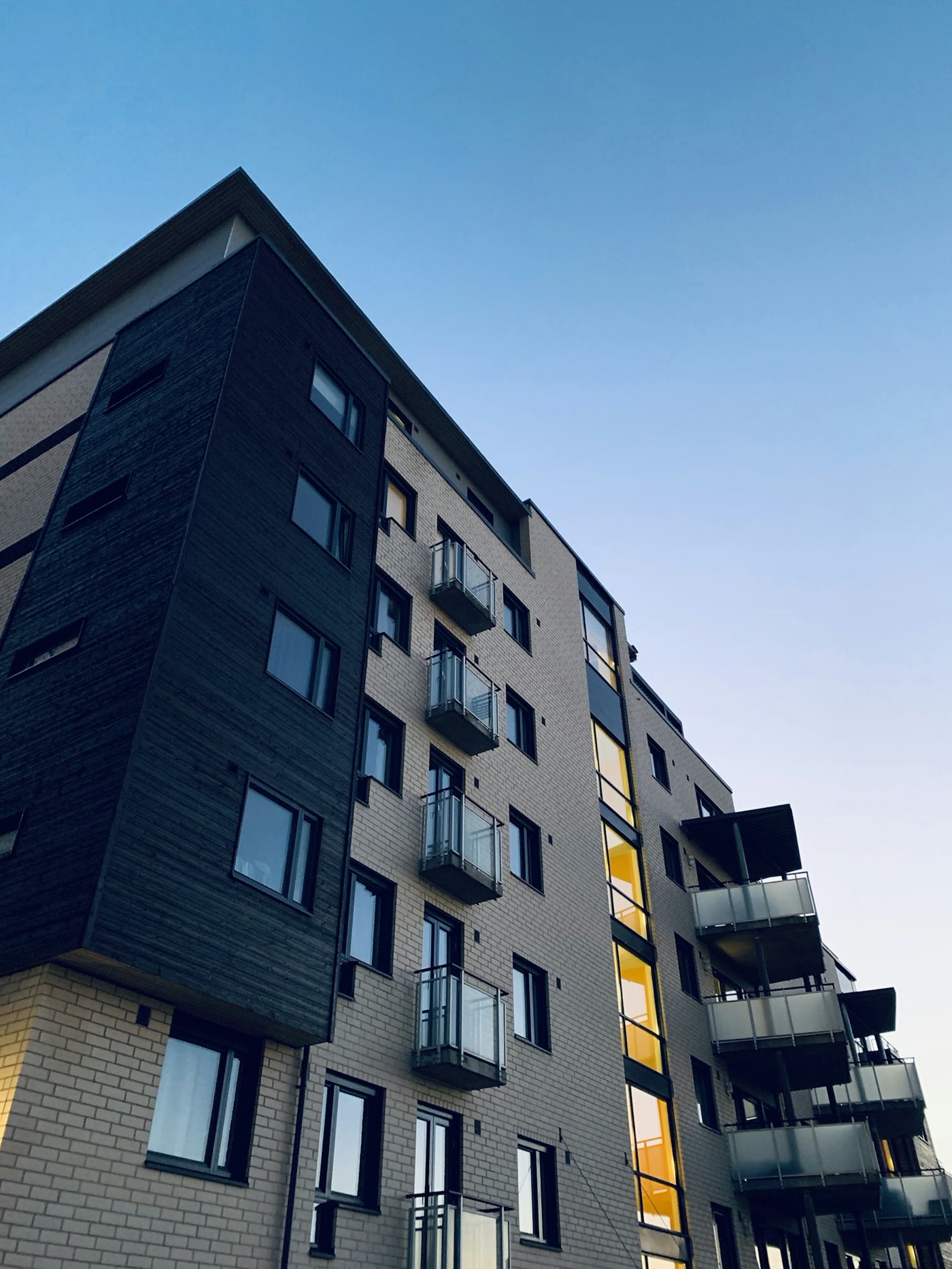 Multi-story apartment building exterior